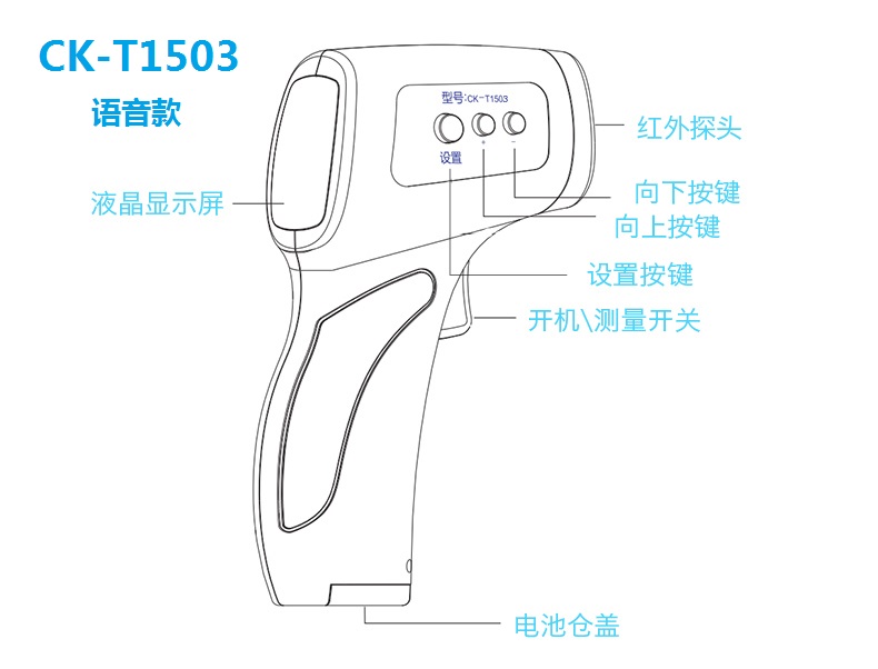 長坤CK-T1501非接觸式紅外體溫計圖片8