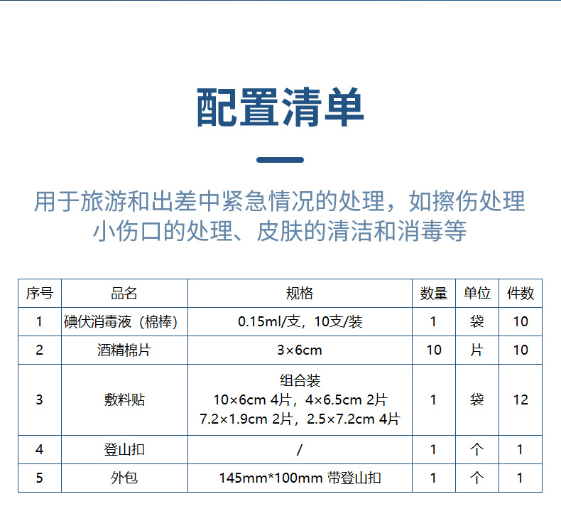 藍帆醫(yī)療CL-B001差旅便攜急救包圖片4